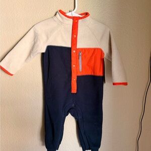 Old Navy Cream and Orange Kids Footie